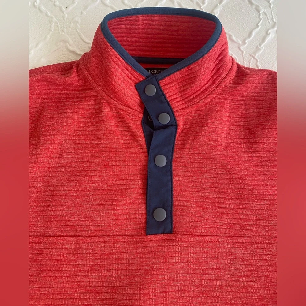 J. Crew - Red/Pink Elevated Casual Pullover Fleece - Size S
